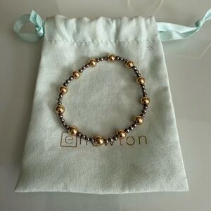 Enewton classic sincerity pattern 4mm bead bracelet mixed metal. Open to offers!